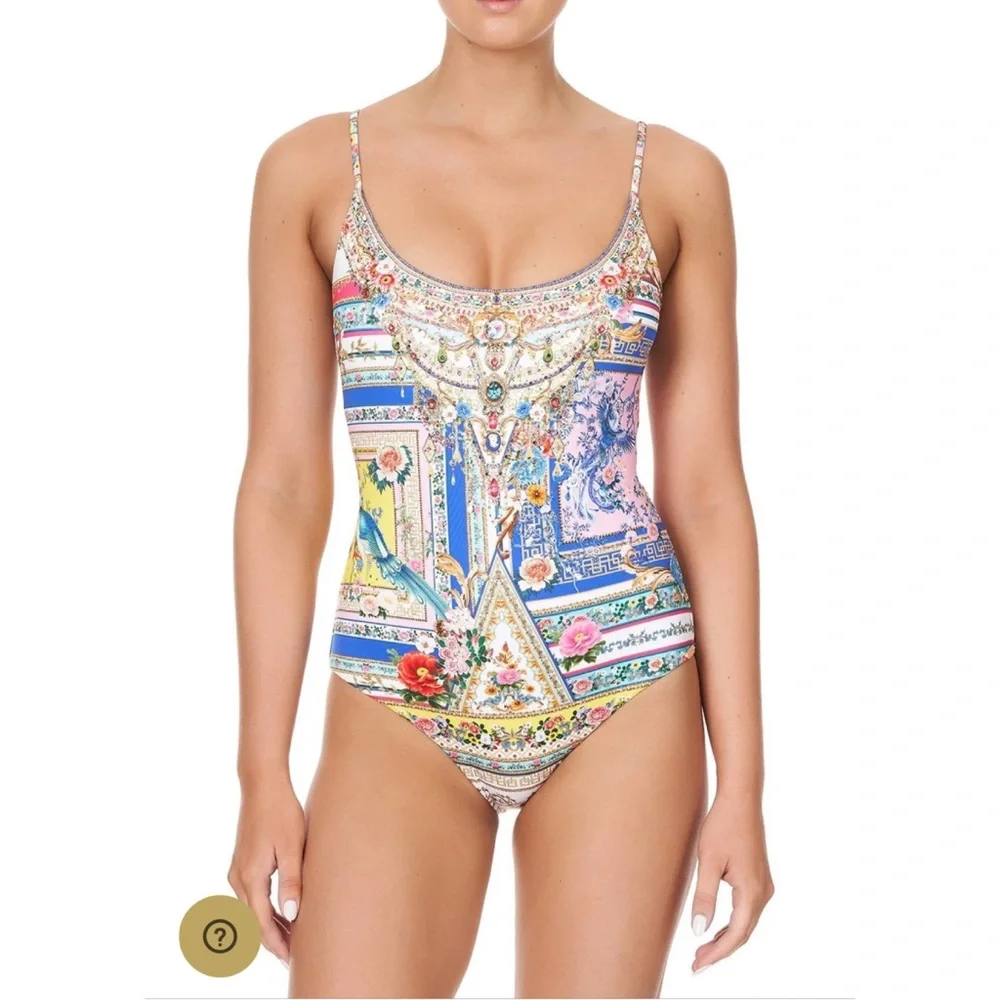Camilla White Swarovski Crystal SCOOP NECK ONE PIECE
PARTY IN THE PALACE - Picture 1 of 7